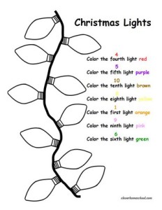 Christmas lights coloring