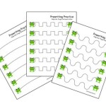 Prewriting Practice with Cute Green Frogs